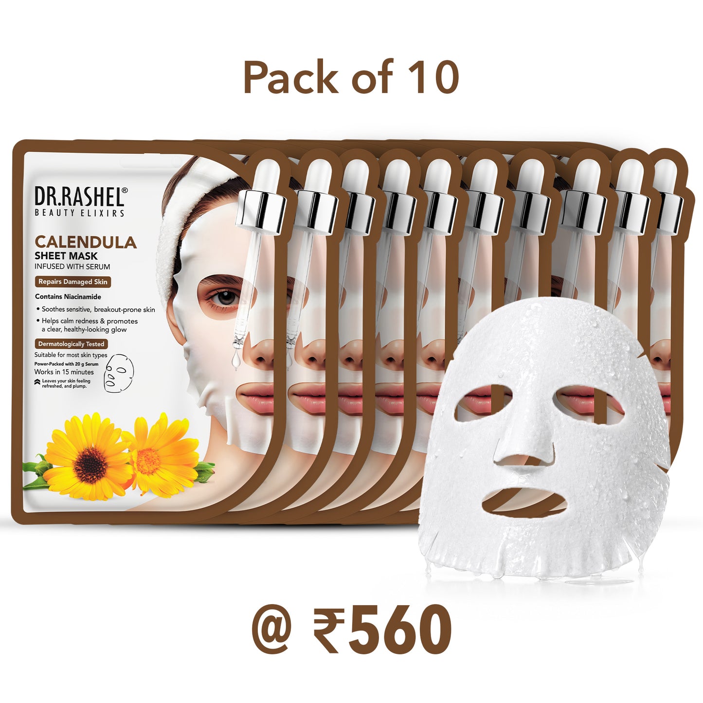 Calendula Sheet Mask with Serum Set