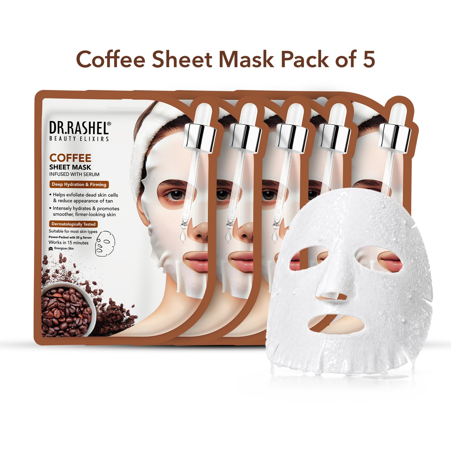Coffee Sheet Mask with Serum Set