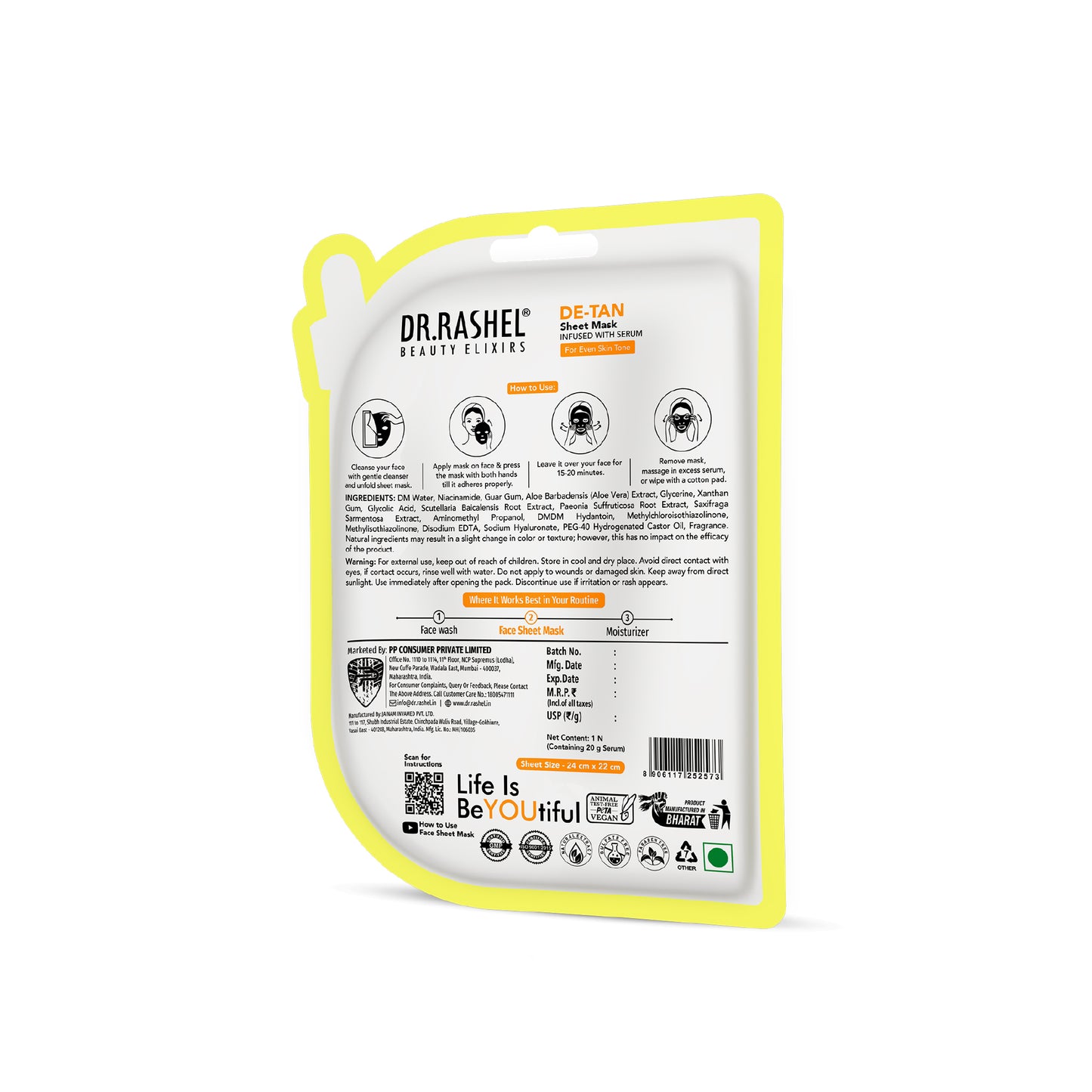 Detan Sheet Mask with Serum