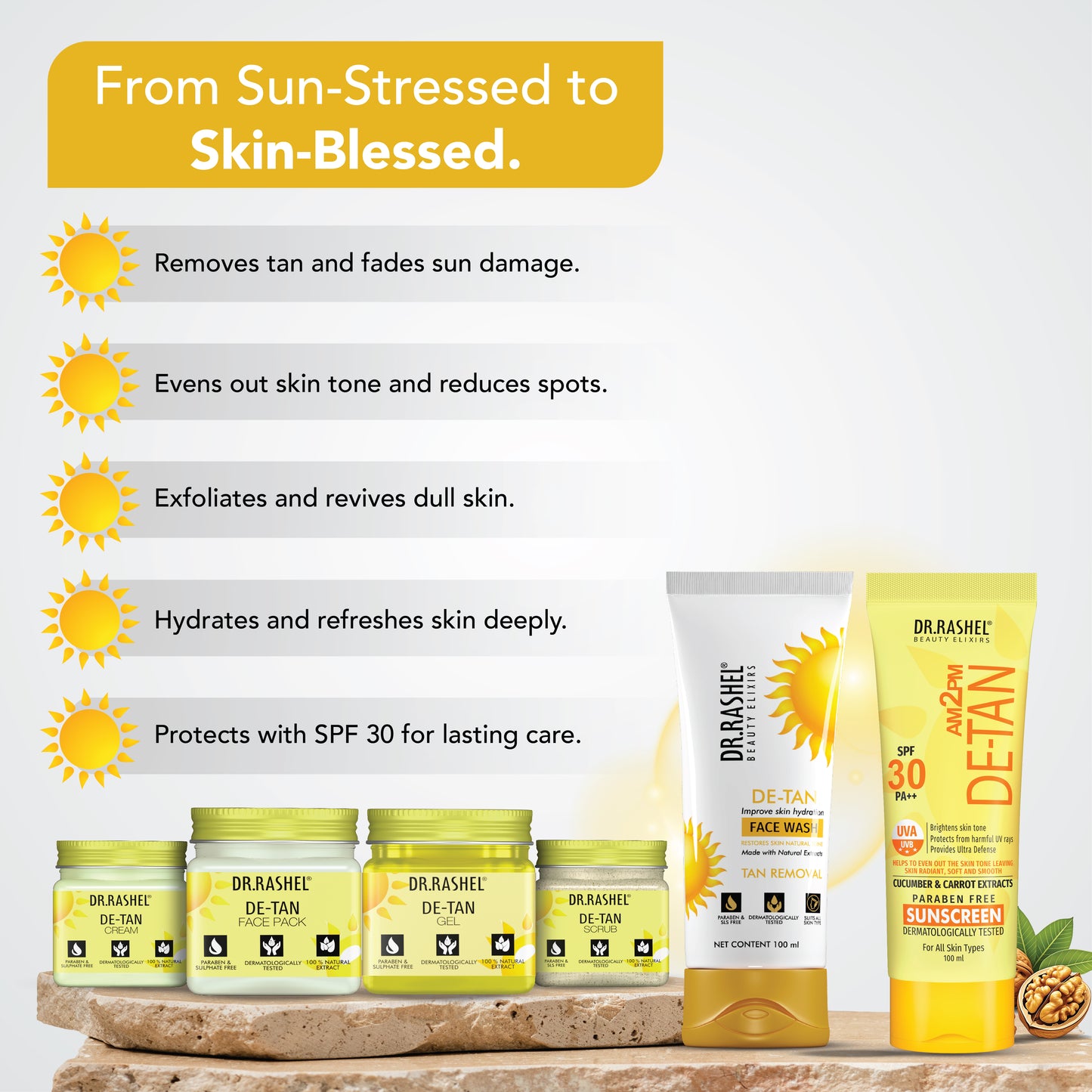 Clear Glow Detan Set