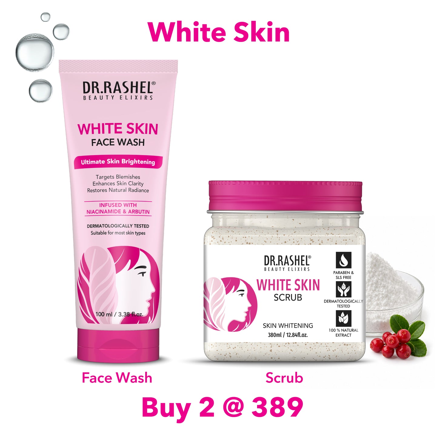 White Skin Face Wash & Scrub Duo