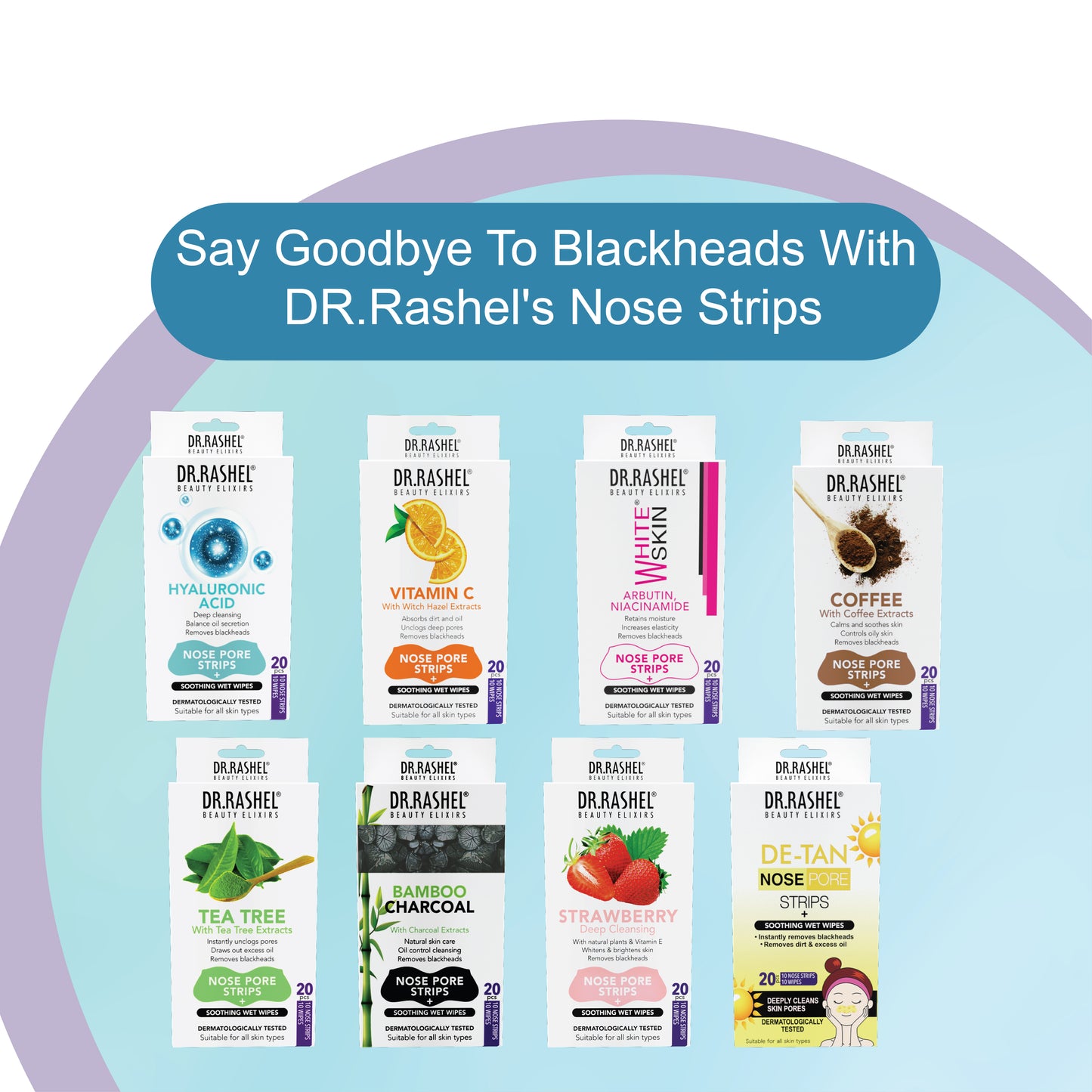 Hyaluronic Acid Nose Strips & Soothing Wet Wipes Combo Pack (20 pcs)