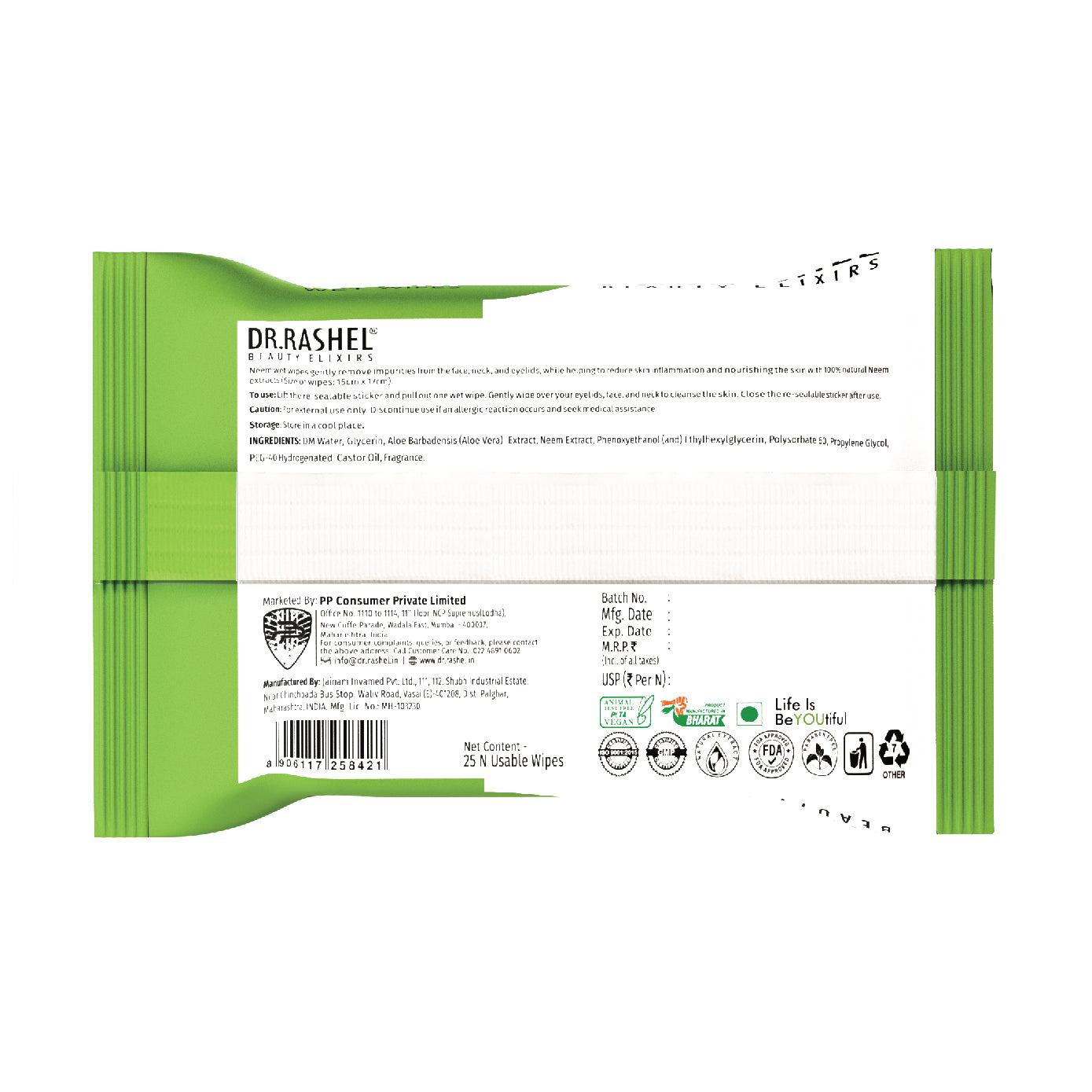 Neem Wet Wipes Details
