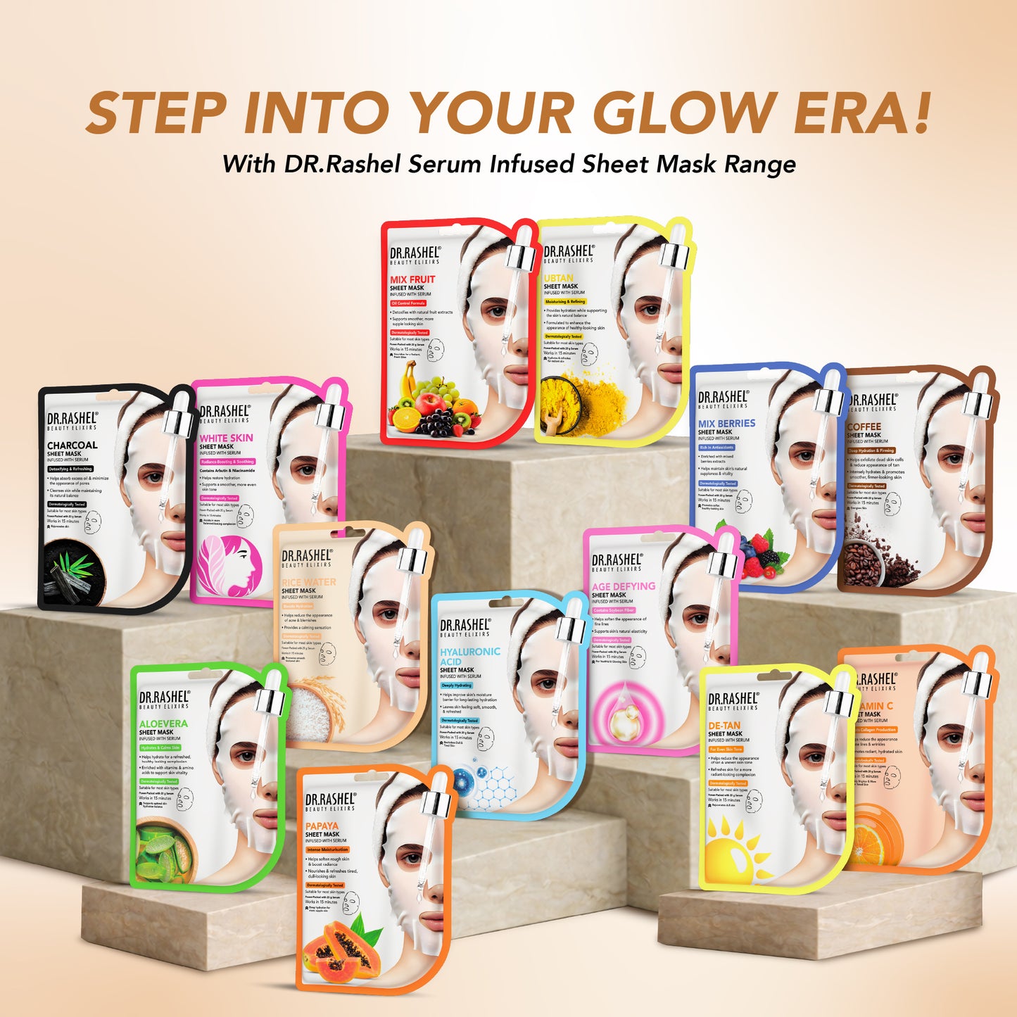Rice Water Sheet Mask with Serum Pack of 2