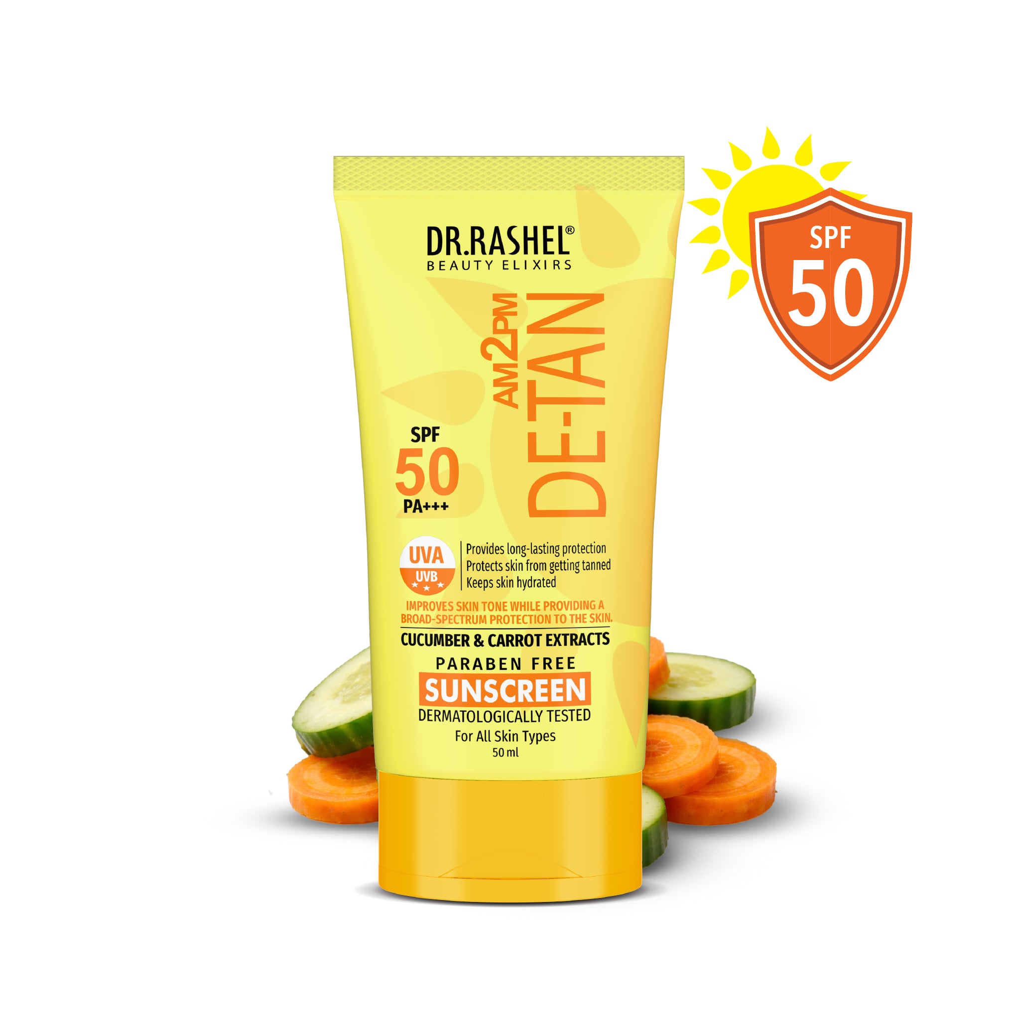Detan Sunscreen SPF 50 50ml - Image 1