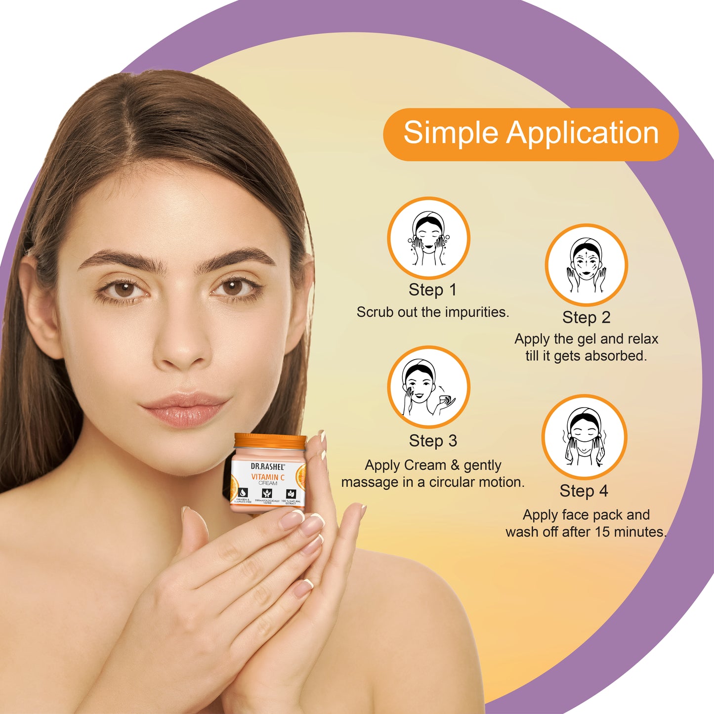 Vitamin C Pack of 4 Mini Jars - 180ml