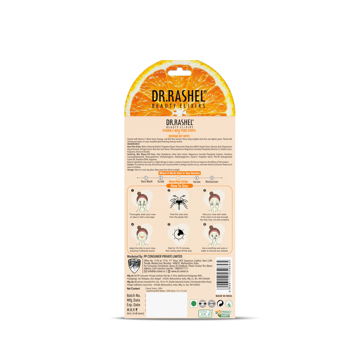 Vitamin C Nose Strips & Soothing Wet Wipes Combo Pack