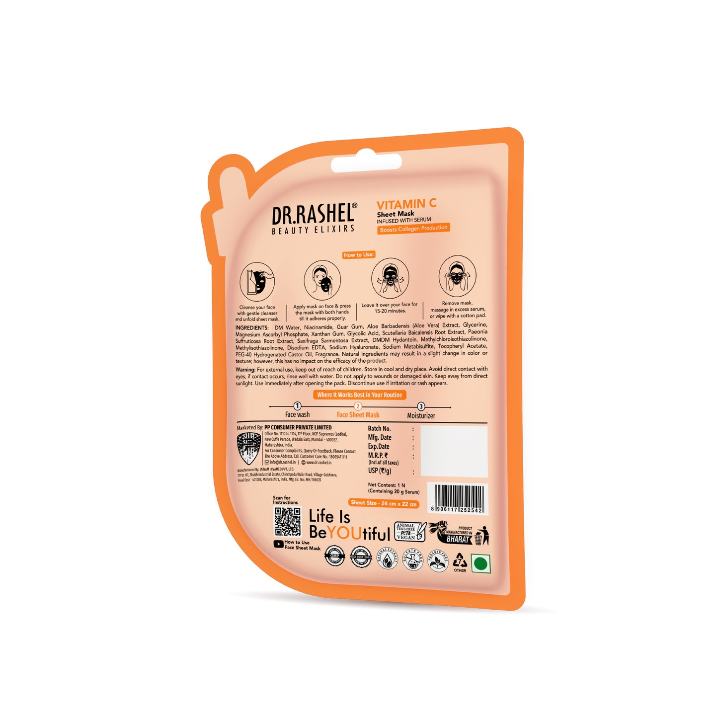 Vitamin C Sheet Mask with Serum
