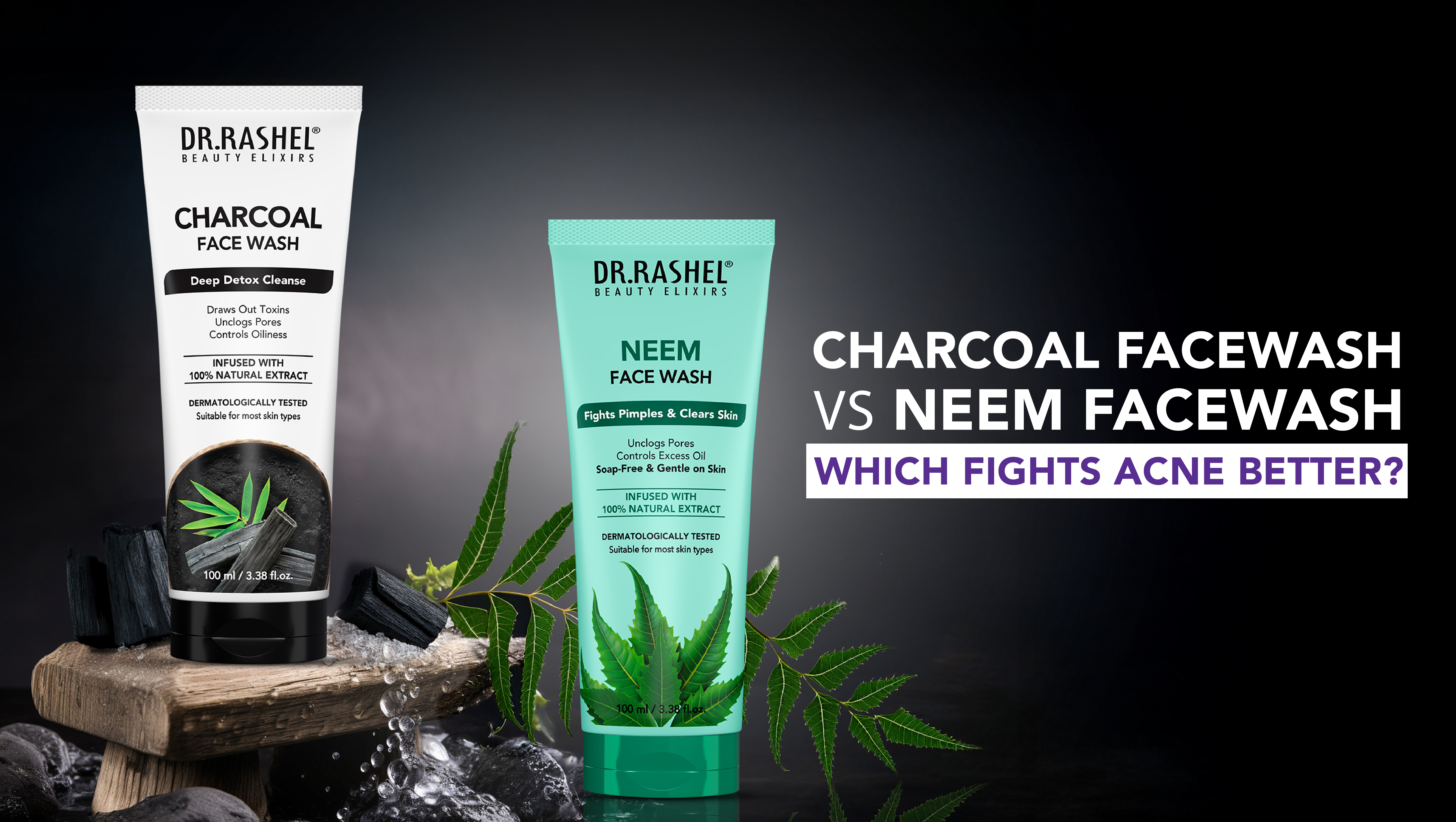 Charcoal Face Wash vs Neem Face Wash