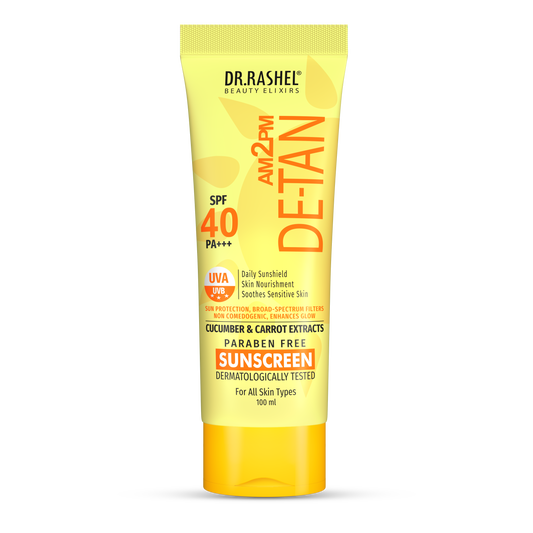Detan Sunscreen SPF 40 | PA+++ Protection | Carrot & Cucumber