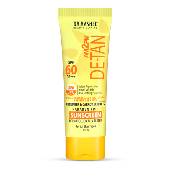 Detan Sunscreen SPF 60 | UVA/UVB PA+++ Tan Protection