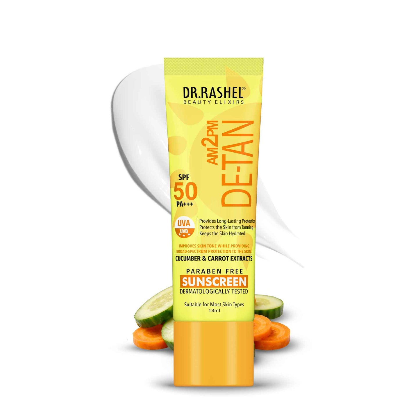 Detan Sunscreen SPF 50 - 18 Ml