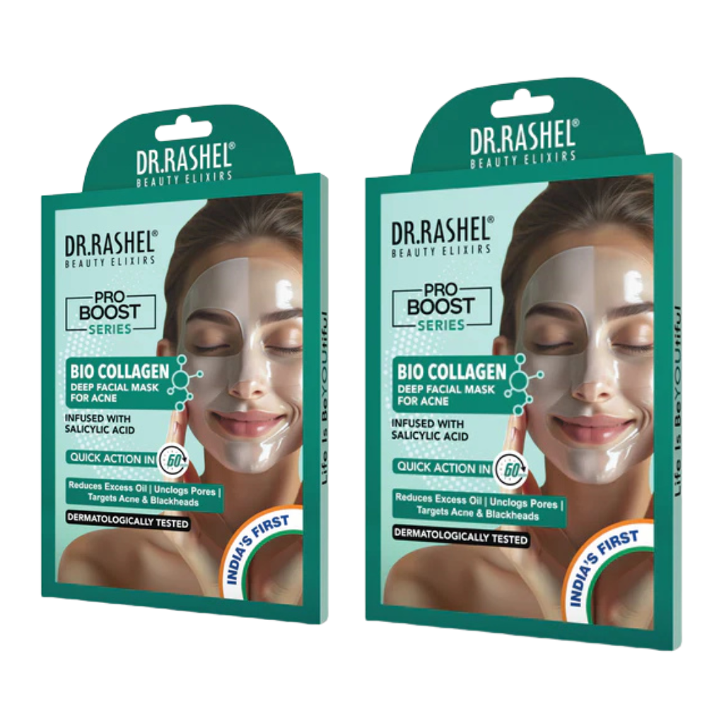 Bio Collagen Deep Facial Mask with Salicylic Acid Pack Of 2