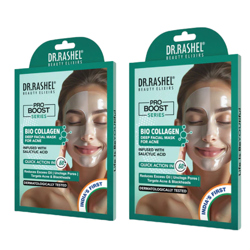 Bio Collagen Deep Facial Mask with Salicylic Acid Pack Of 2