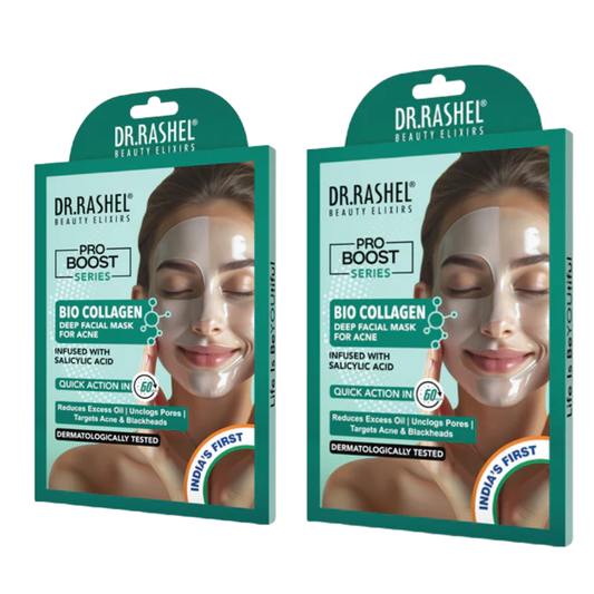 Bio Collagen Deep Facial Mask with Salicylic Acid Pack Of 2