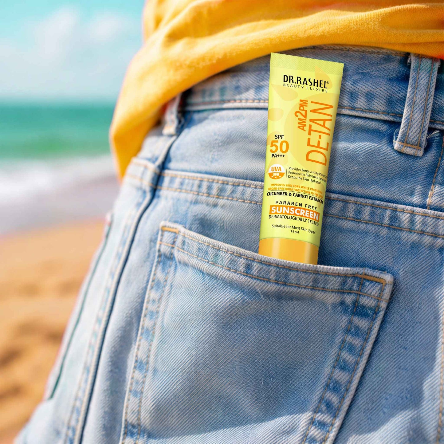 Detan Sunscreen SPF 50 - 18 Ml