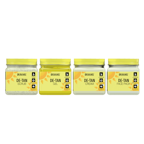 Detan Pack of 4 (scrub, Gel, Cream & Face Pack) - 1520ml