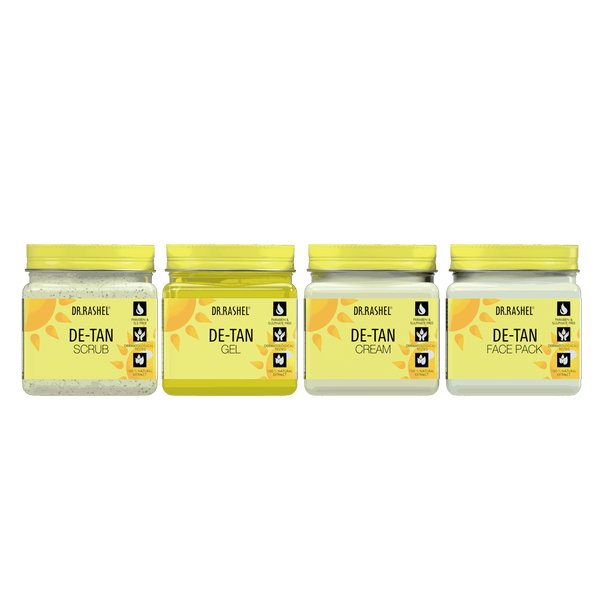 Detan Facial Pack of 4 (scrub, Gel, Cream & Face Pack) - 1520ml