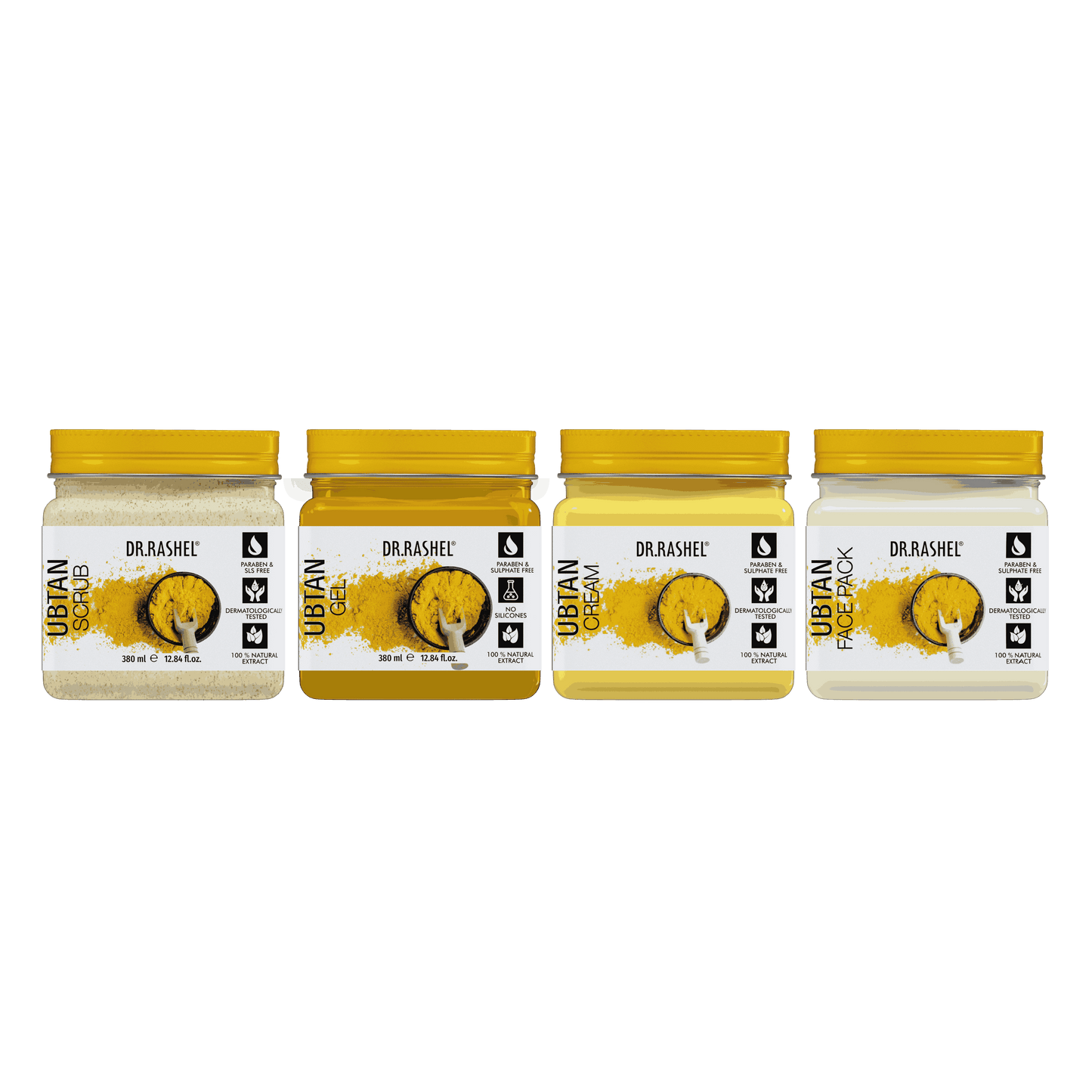 Ubtan Pack of 4 (scrub, Gel, Cream & Facepack)
