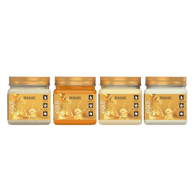 Gold Pack of 4 (scrub, Gel, Cream & Facepack)