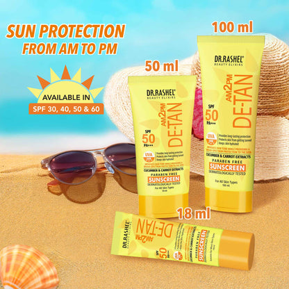 Detan Sunscreen SPF 50 - 18 Ml