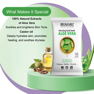 Aloe Vera Facial Towel Pack