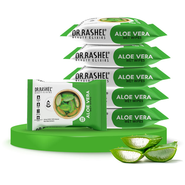 Aloevera Face Wet Wipes Pack of 6