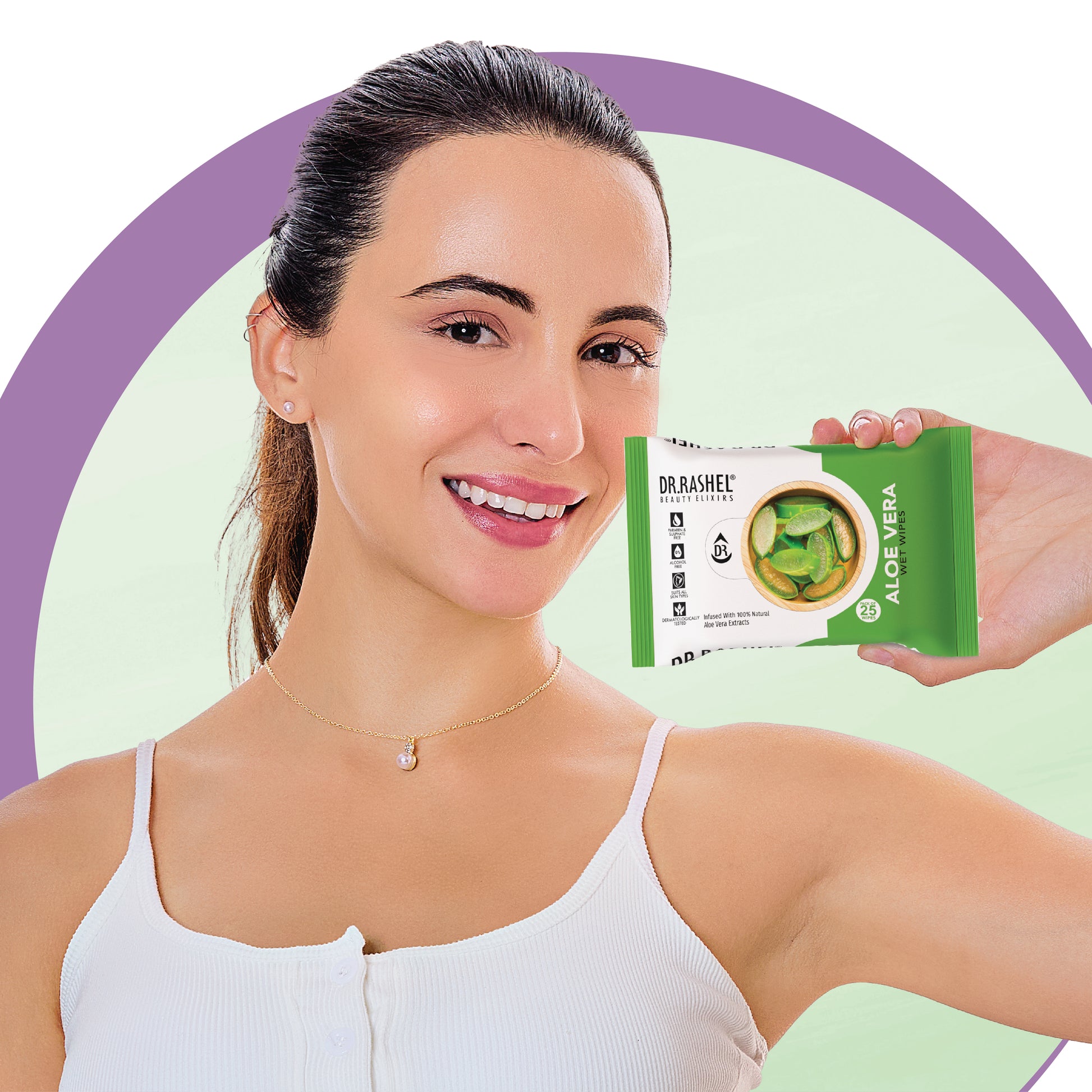 Aloevera Face Wet Wipes for face 