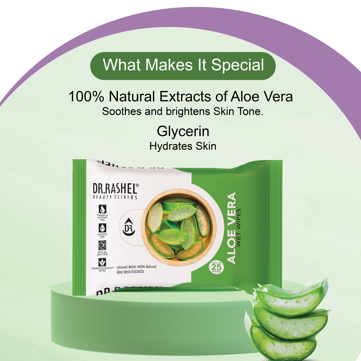 Aloevera Face Wet Wipes Pack of 6