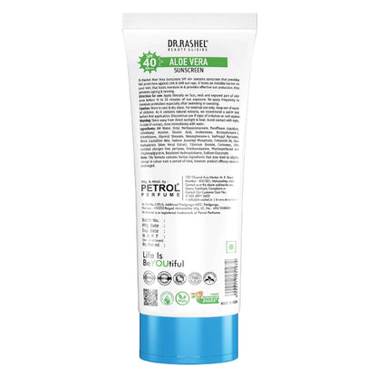 Dr. Rashel Aloe Vera Water Resistant Sunscreen SPF 40+ (PA+++) - 100 ml