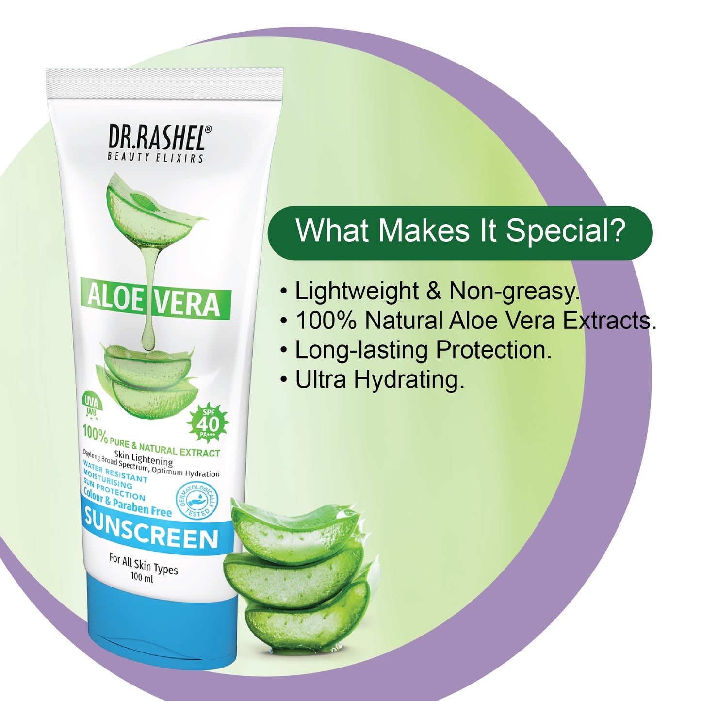 Dr. Rashel Aloe Vera Water Resistant Sunscreen SPF 60 - 100 ml