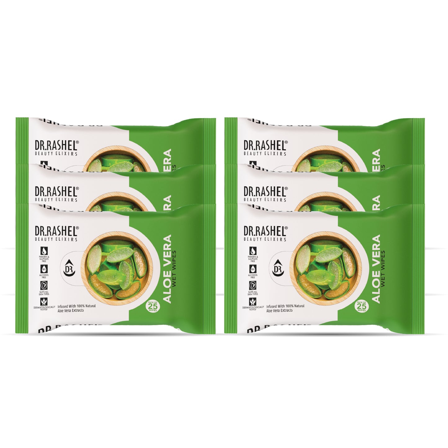 Aloevera Face Wet Wipes Pack of 6