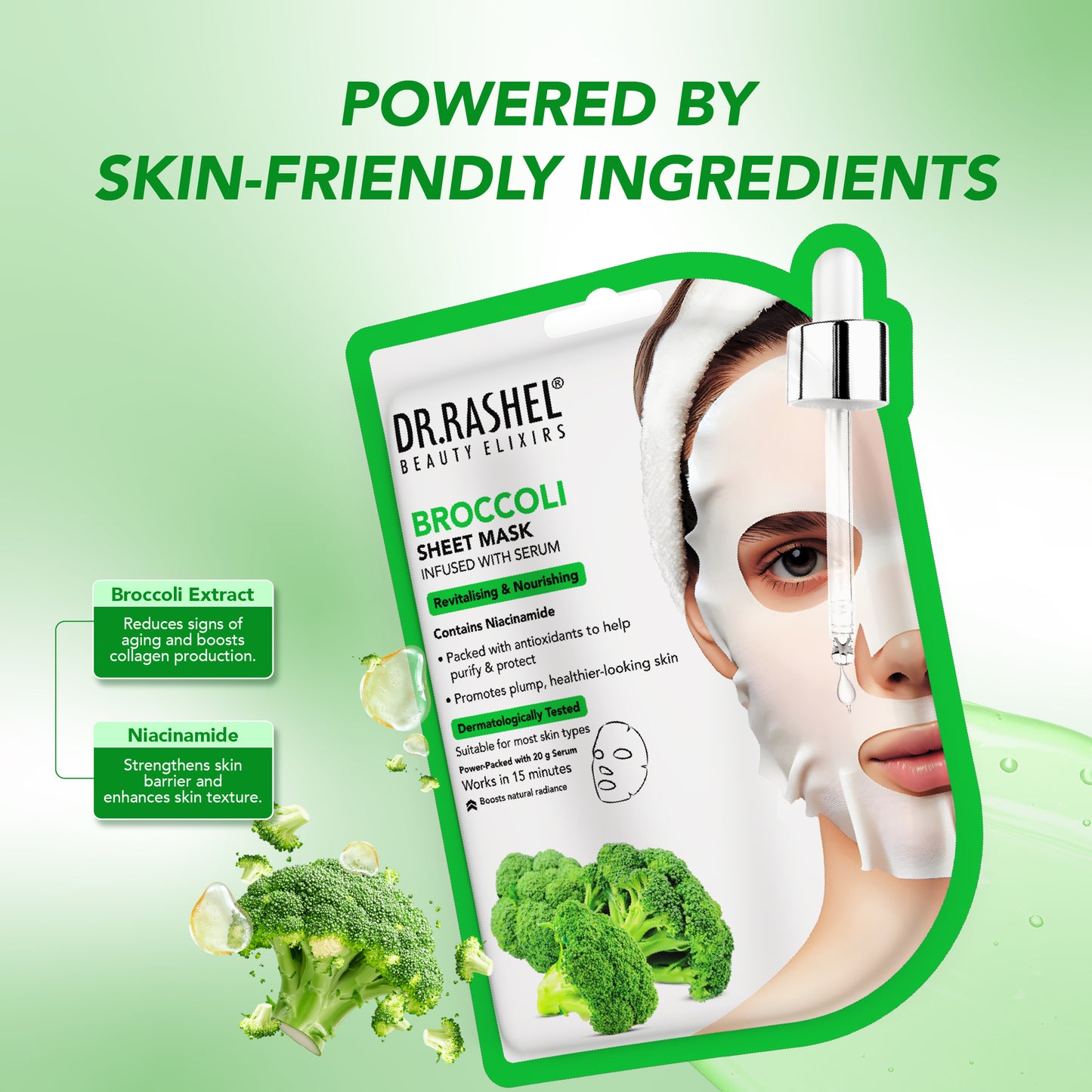 Broccoli Sheet Mask with Serum
