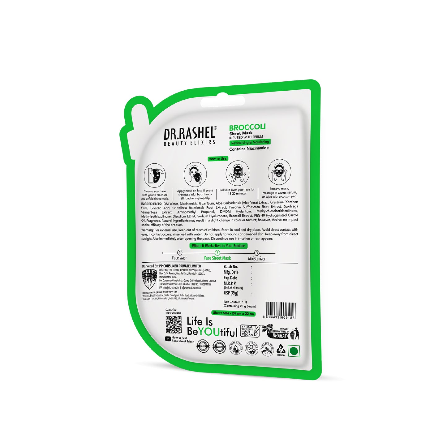 Broccoli Sheet Mask with Serum