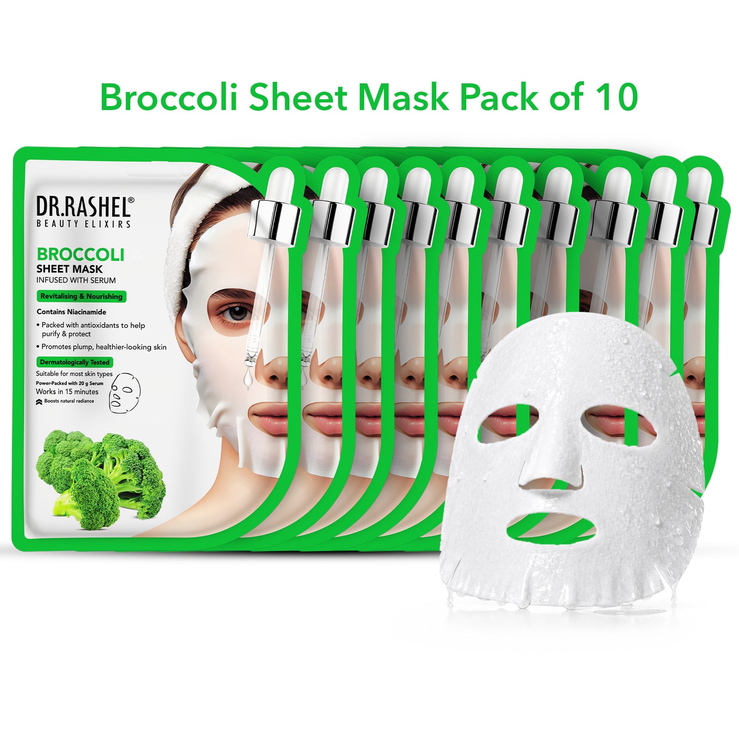 Broccoli Sheet Mask with Serum Set