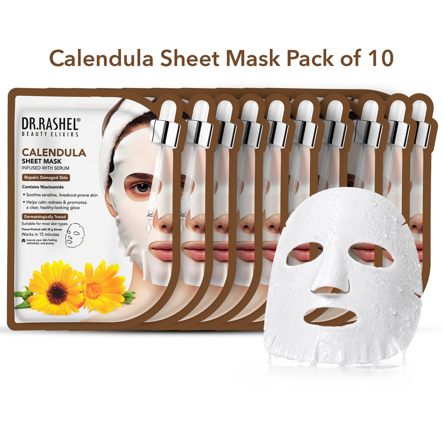 Calendula Sheet Mask with Serum Set