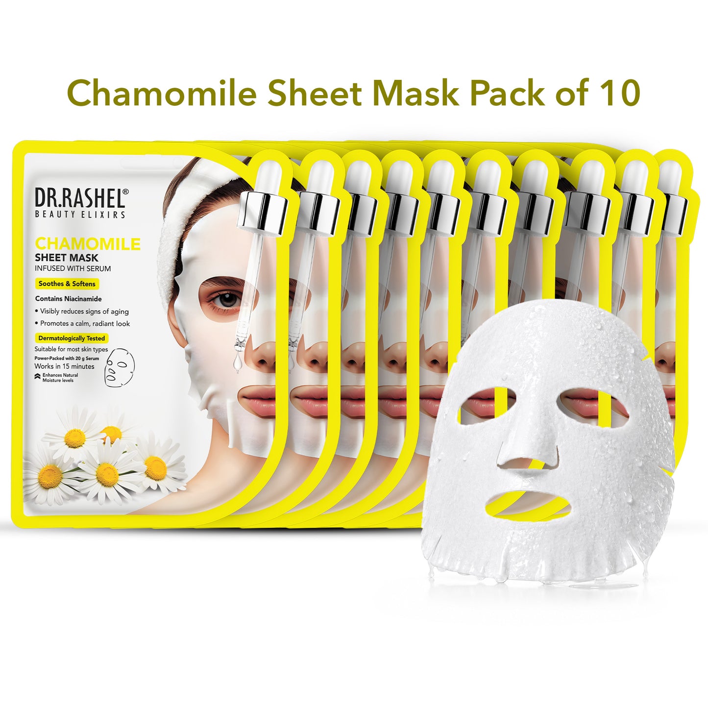 Chamomile Sheet Mask with Serum Set.