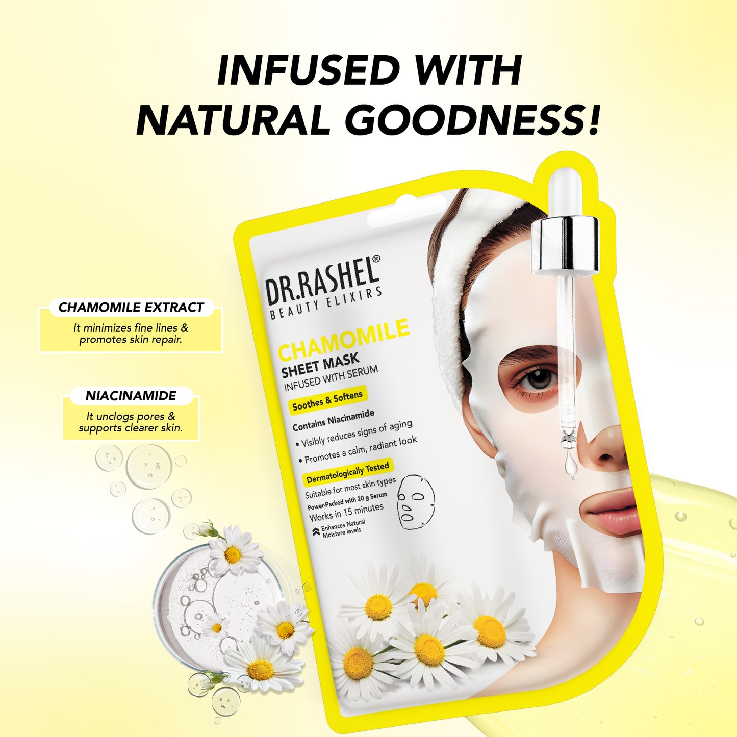 Chamomile Sheet Mask with Serum Set