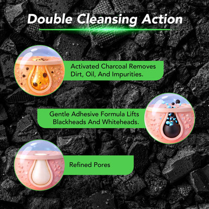 Charcoal Nose Strips for Blackheads Removal & Soothing Wet Wipes Combo Pack
