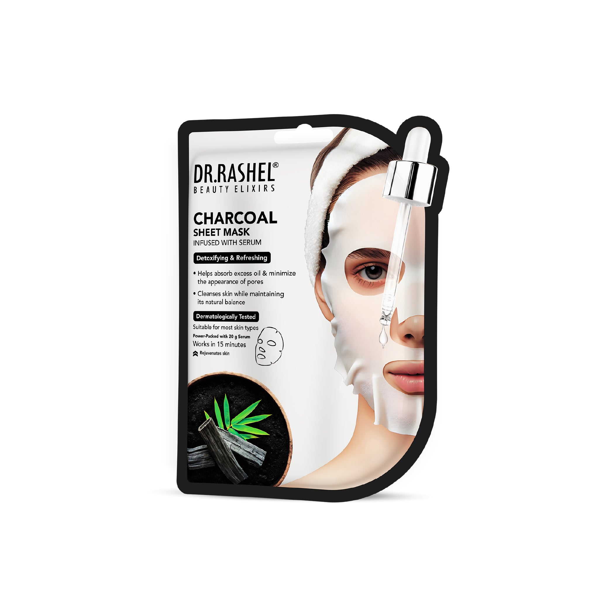 Charcoal Face Sheet Mask for Radiant Skin – Dr.Rashel