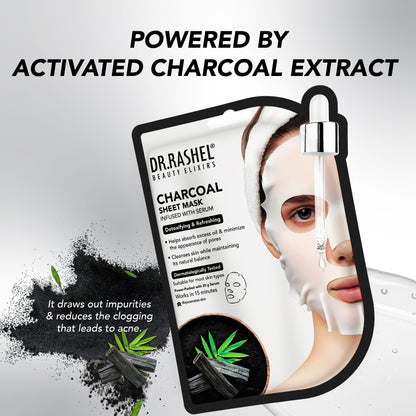Charcoal Sheet Mask with Serum Set