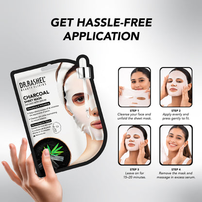 Charcoal Sheet Mask with Serum Set