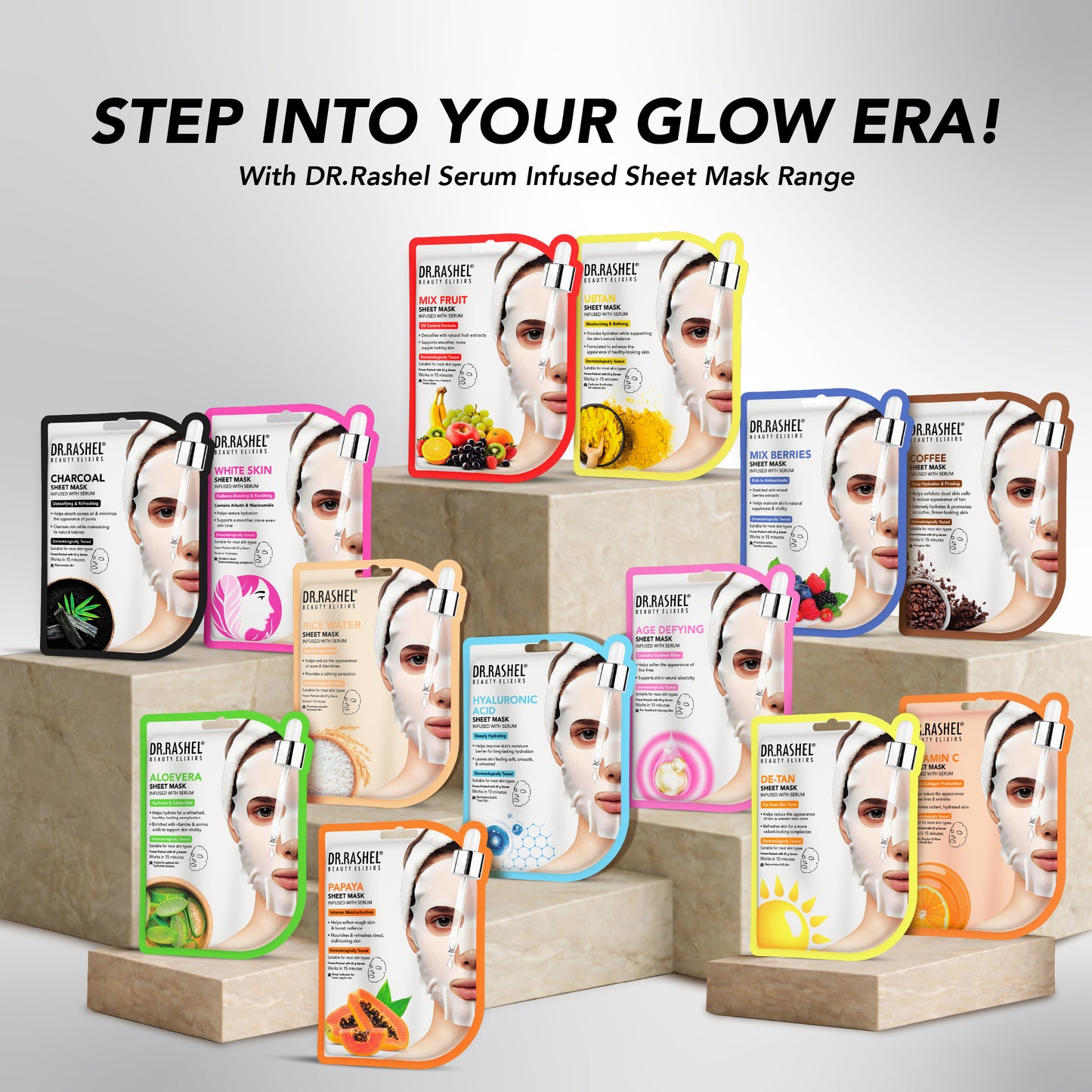 Charcoal Sheet Mask with Serum Set