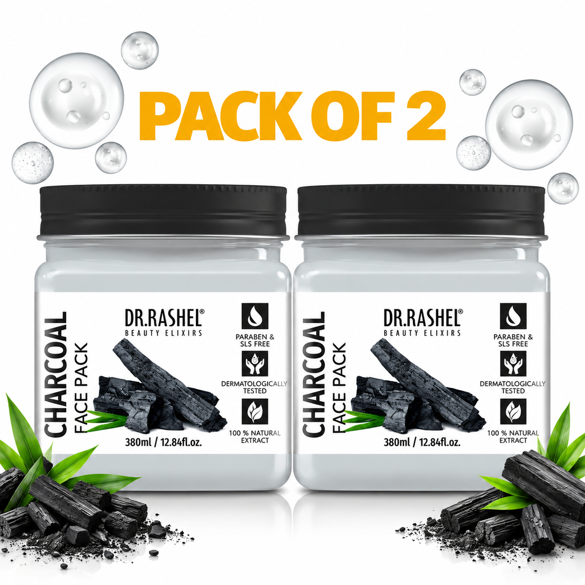 Charcoal Face Pack - 380 ml