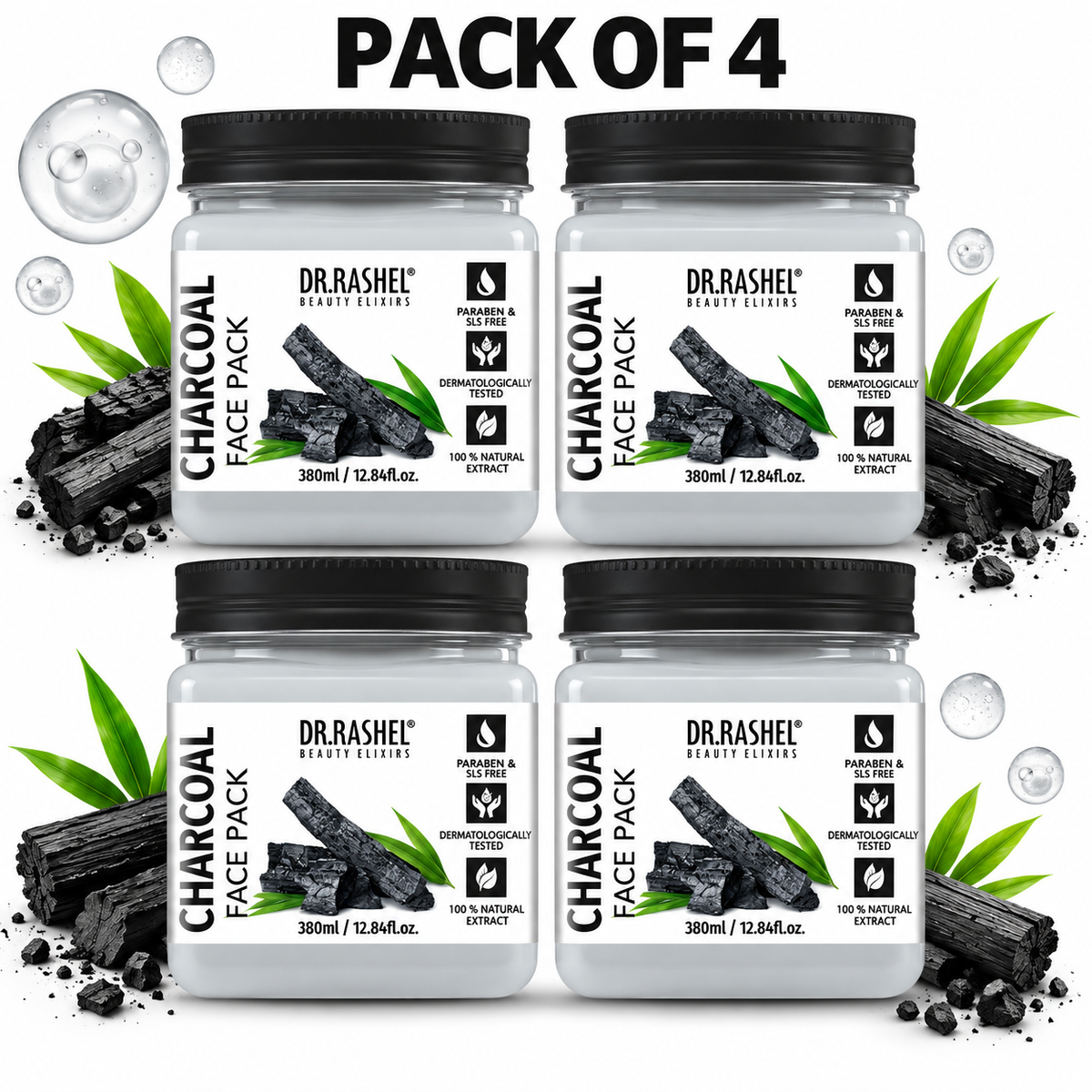 Charcoal Face Pack - 380 ml