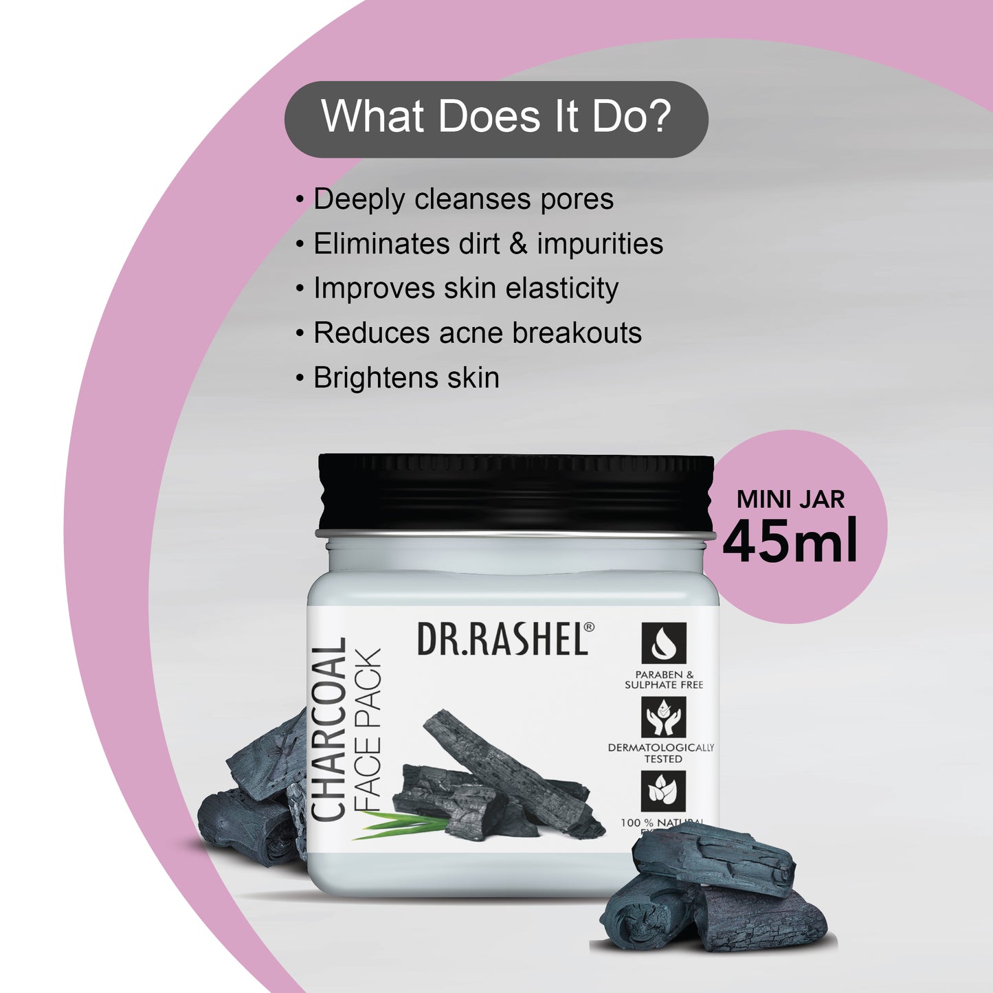 Charcoal Face Pack (Pack Of 2)  - 45ml