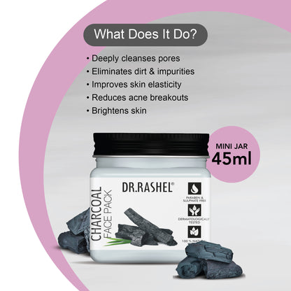 Charcoal Face Pack (Pack Of 2)  - 45ml