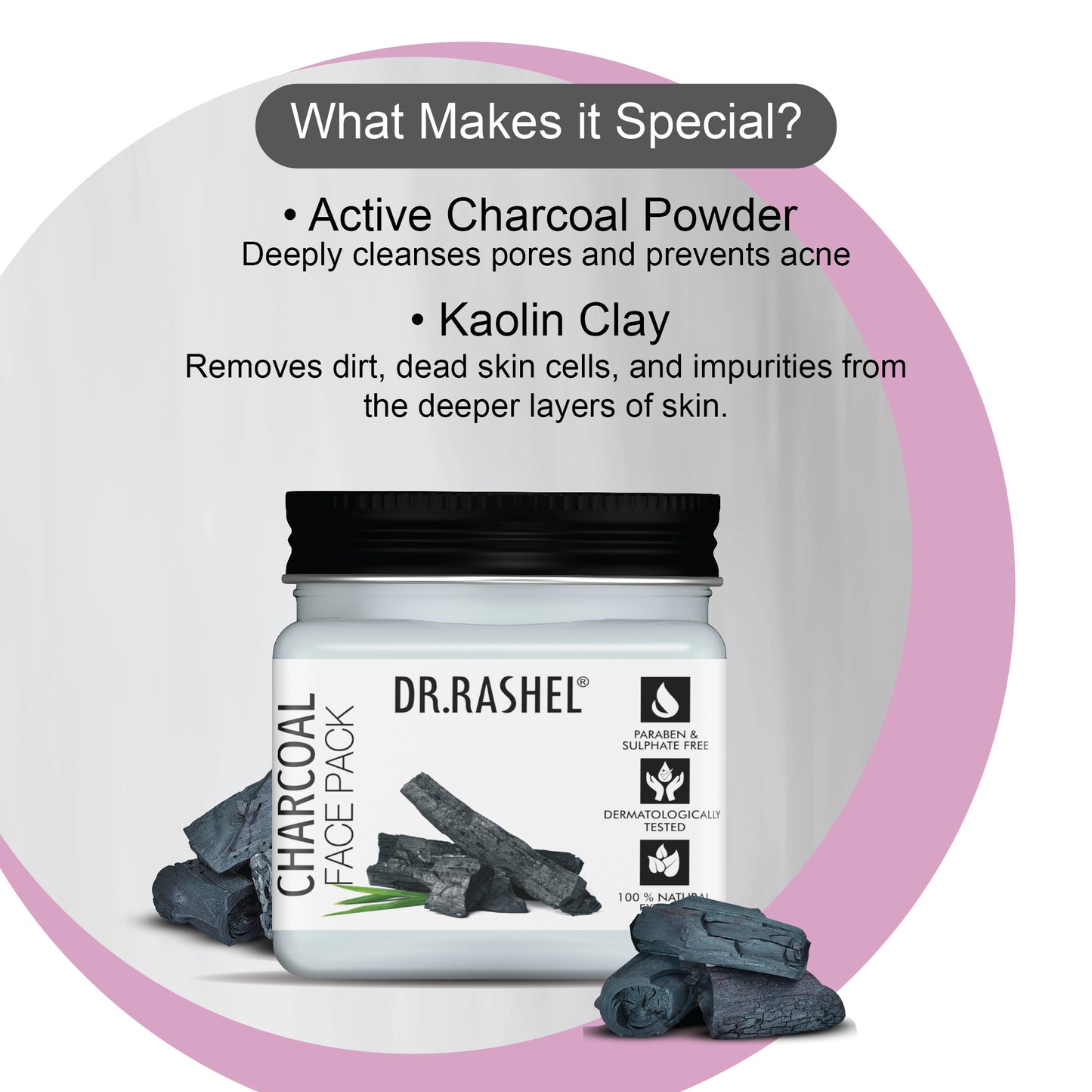 Charcoal Face Pack (Pack Of 2)  - 45ml