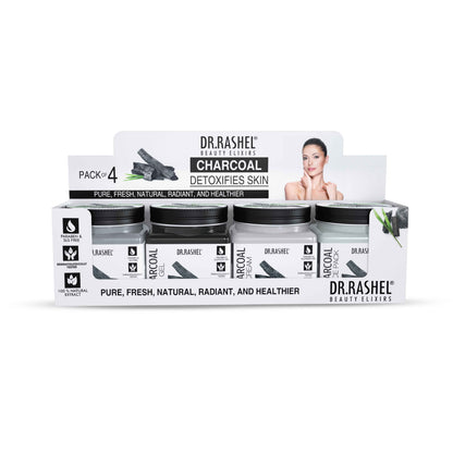 Charcoal Pack of 4 (Scrub, Gel, Cream & Facepack)