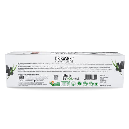 Charcoal Facial Pack of 4 (Scrub, Gel, Cream & Facepack) - 1520 ml